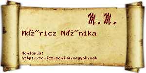 Móricz Mónika névjegykártya