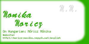 monika moricz business card